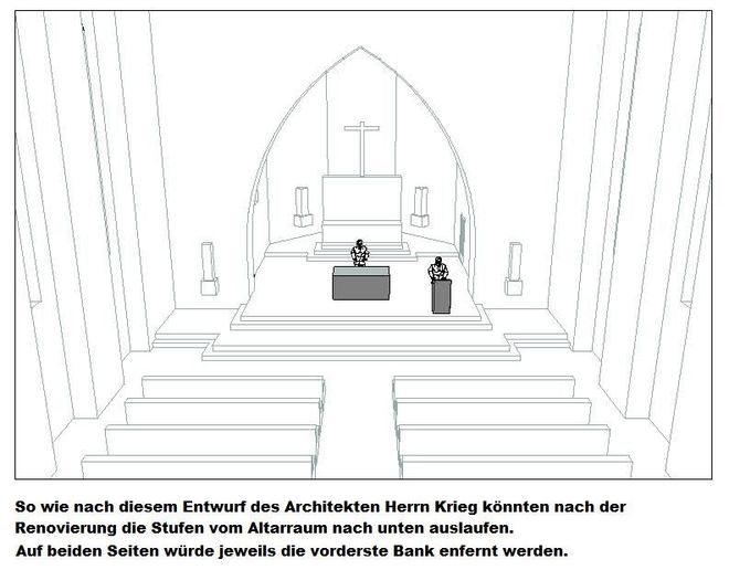 Entwurf des Architekten Krieg